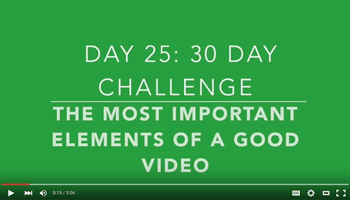 Day 25: The Two Most Important Elements to Great Marketing Videos
